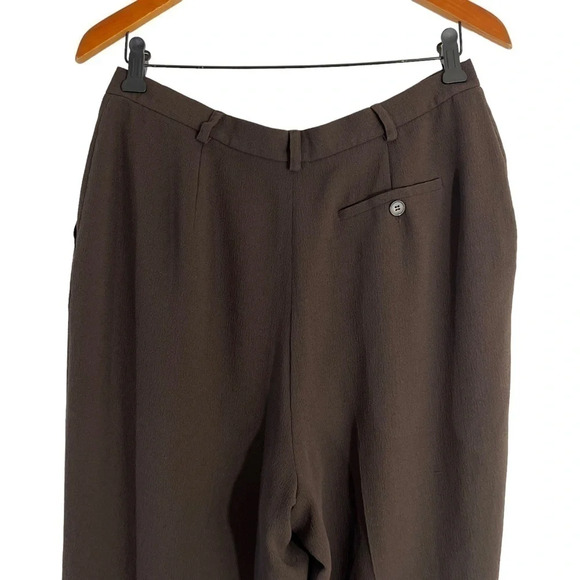 Jones New York Chocolate Brown Pants Size 12 Pockets Workwear Slacks Office Poly - Picture 4 of 7